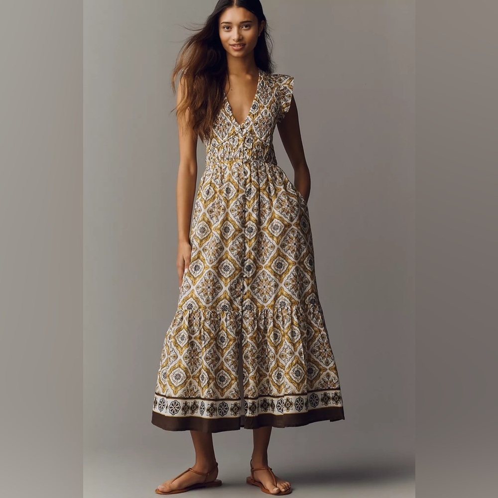 Anthropologie Peregrine Midi Dress NWOT